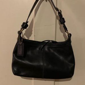 Black leather Coach purse (small)